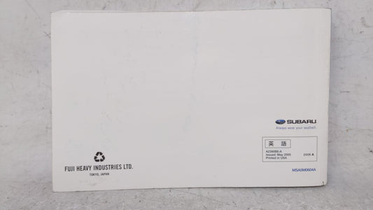 2006 Subaru Legacy Owners Manual Book Guide OEM Used Auto Parts