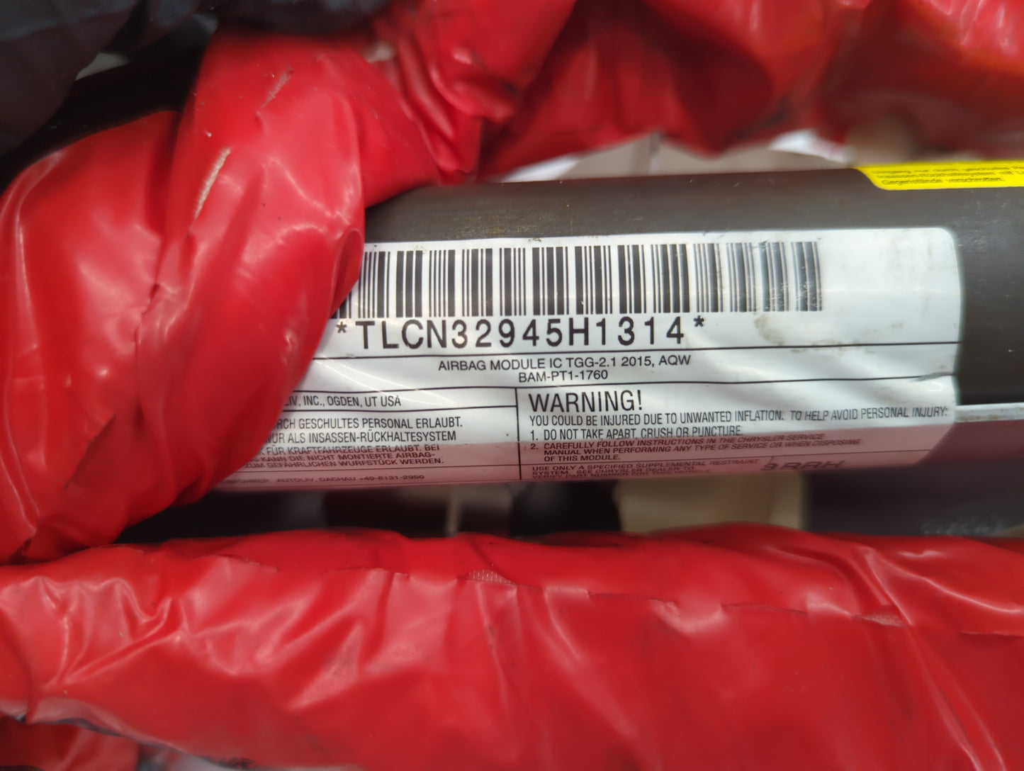 2004-2007 Toyota Highlander Air Bag Driver Left Steering Wheel Mounted P/N:BAM-PT1-1760 Fits Fits 2004 2005 2006 2007 OEM Us