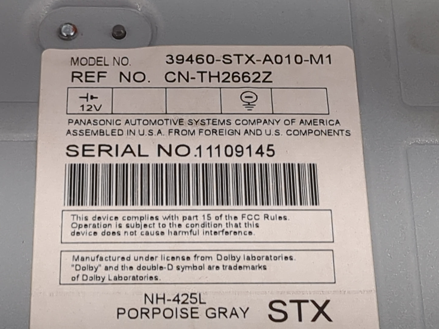 2007-2009 Acura Mdx Information Display Screen Gray - Oemusedautoparts1.com