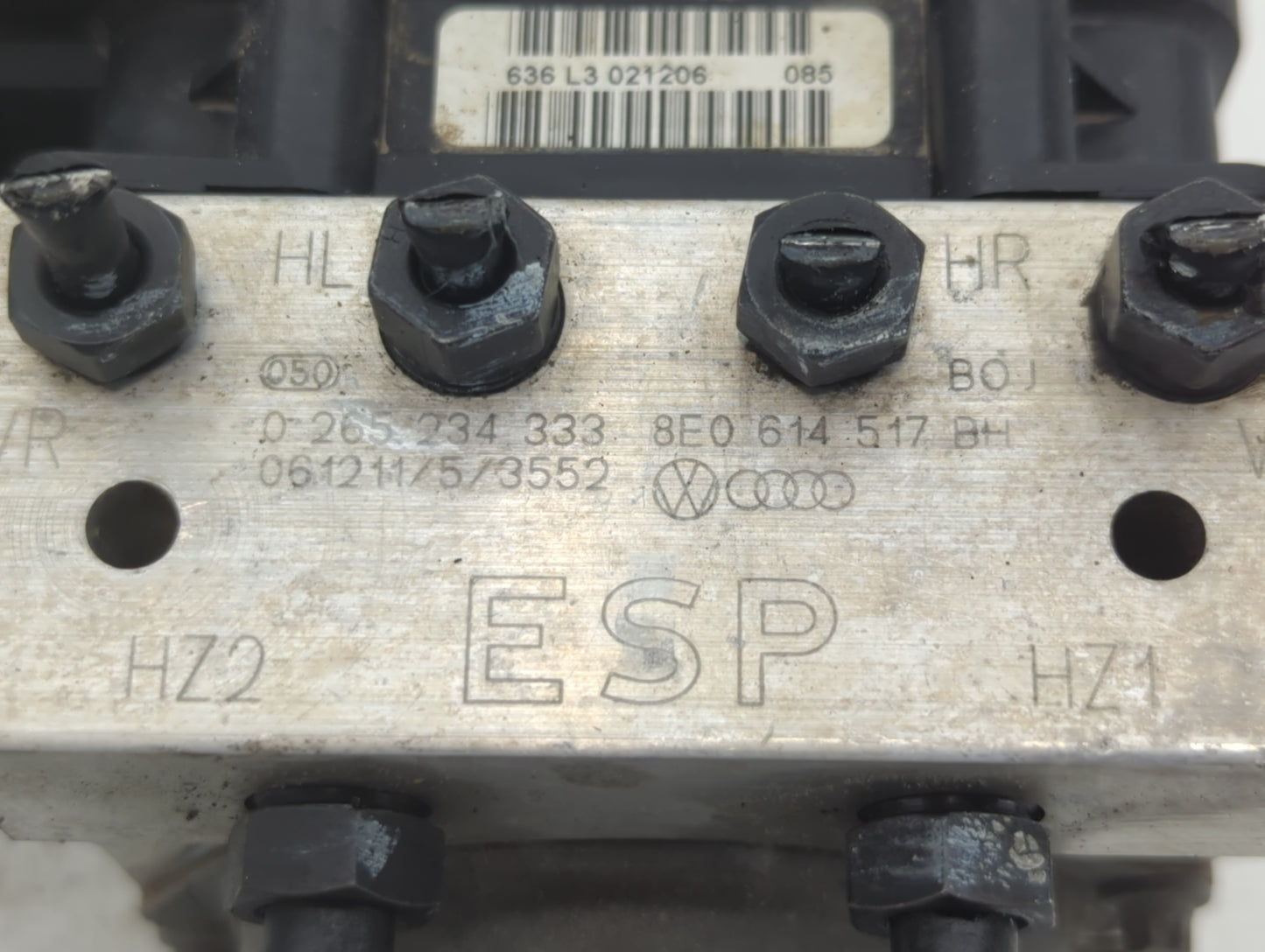 2007-2009 Audi A4 ABS Pump Control Module Replacement P/N:8E0 614 517BH 0 265 234 323 Fits Fits 2007 2008 2009 OEM Used Auto