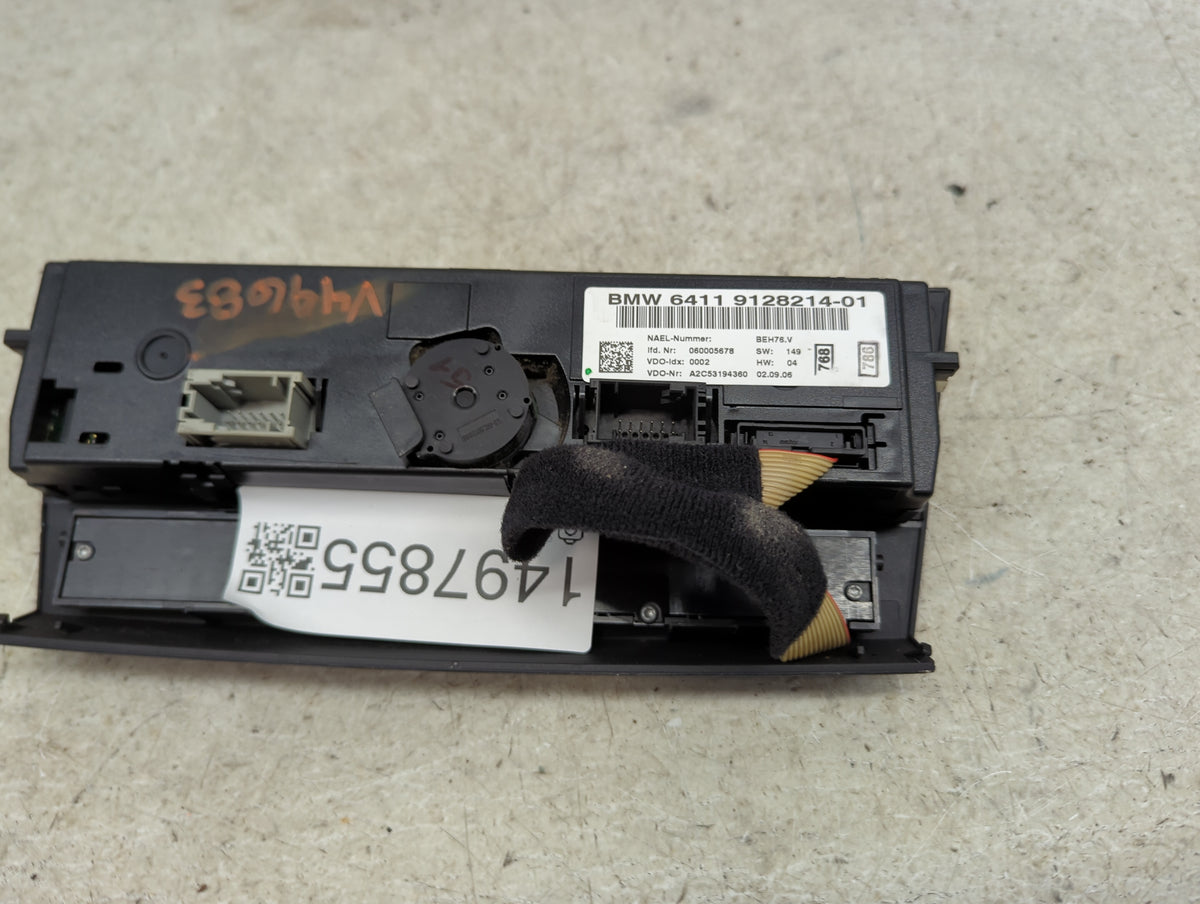 2007-2009 Bmw 328i Climate Control Module Temperature AC/Heater Replacement P/N:64119128214-01 A2C53194360 Fits OEM Used Aut