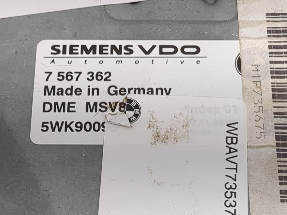 2007 Bmw 328i PCM Engine Control Computer ECU ECM PCU OEM P/N:7567362 5WK9009, 7573452 Fits OEM Used Auto Parts - Oemusedaut