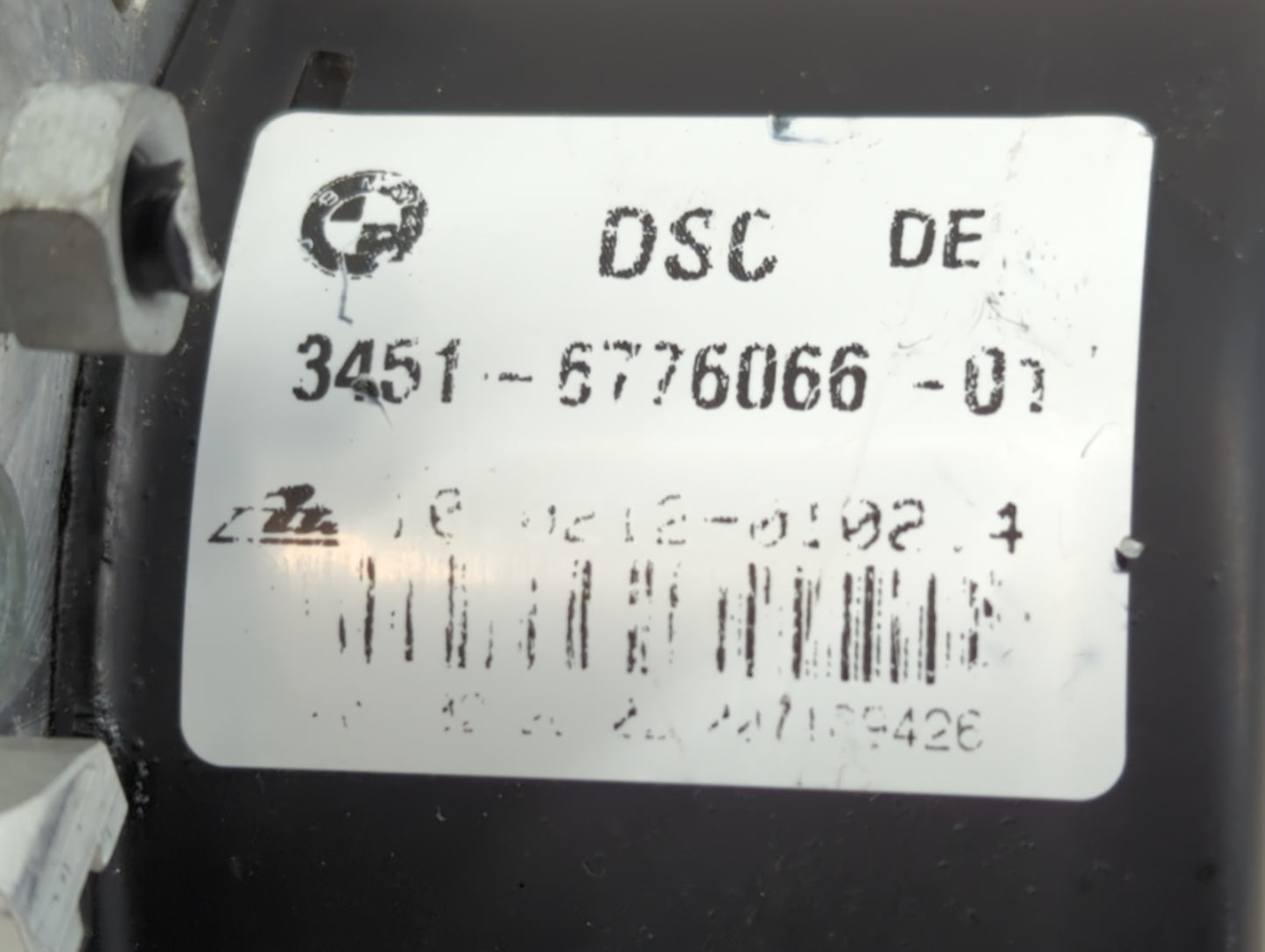 2007 Bmw 335i ABS Pump Control Module Replacement P/N:3451-6776066-01 Fits OEM Used Auto Parts - Oemusedautoparts1.com