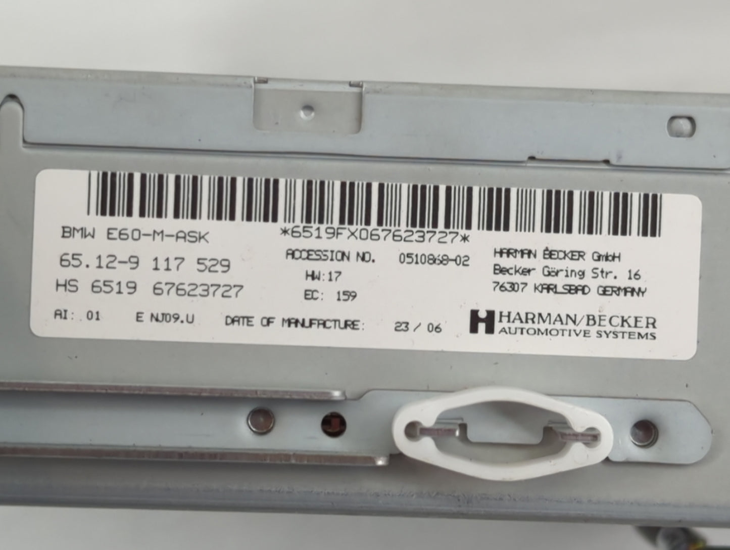 2007 Bmw 528i Radio AM FM Cd Player Receiver Replacement P/N:E60-M-ASK 6519 67623727 Fits Fits 2004 2005 2006 OEM Used Auto