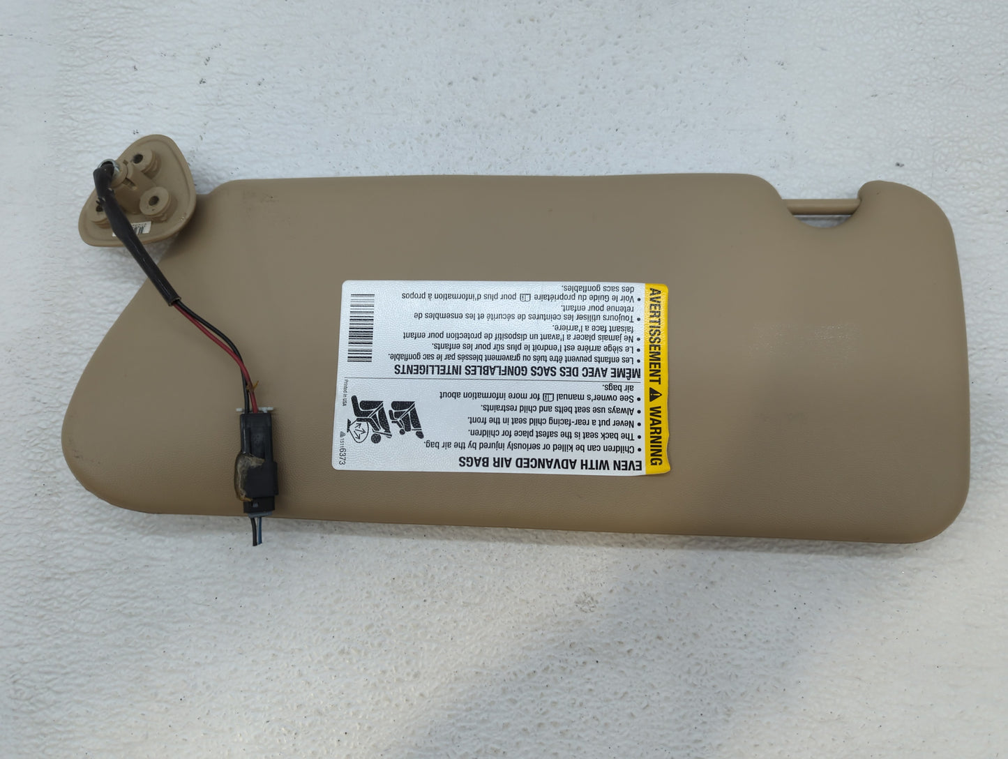 2003-2007 Cadillac Cts Sun Visor Shade Replacement Passenger Right Mirror Fits Fits 2003 2004 2005 2006 2007 OEM Used Auto P