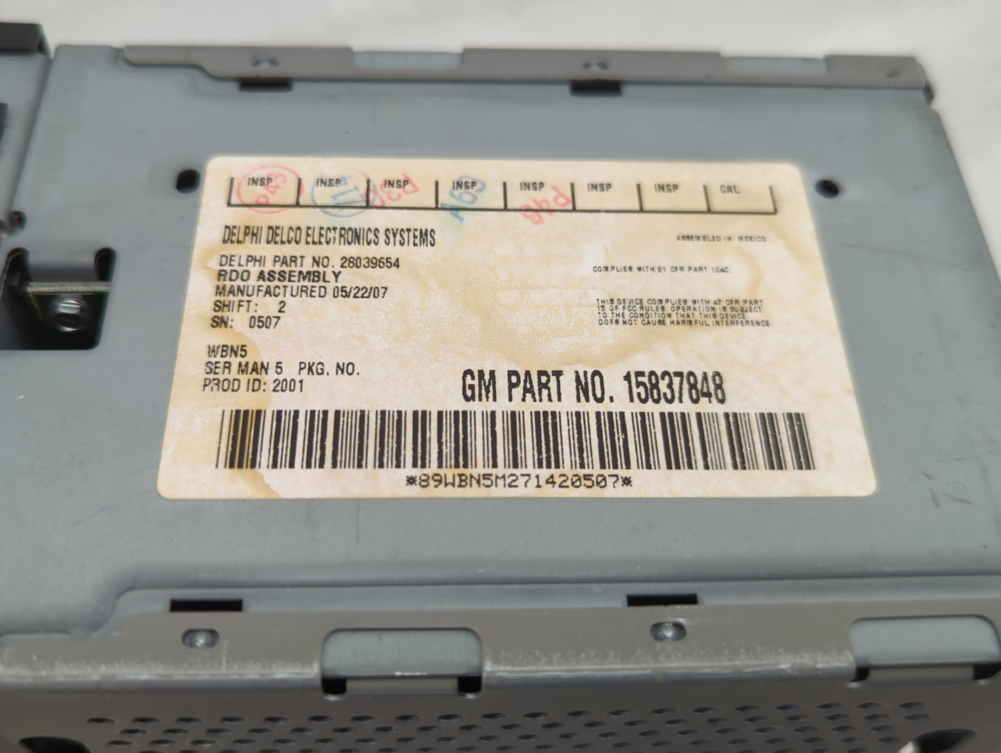 2005-2012 Chevrolet Colorado Radio AM FM Cd Player Receiver Replacement P/N:15837848 28039654 Fits OEM Used Auto Parts - Oem