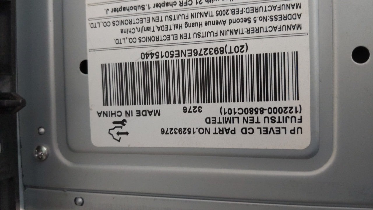 2007-2007 Chevrolet Equinox Am Fm Cd Player Radio Receiver - Oemusedautoparts1.com