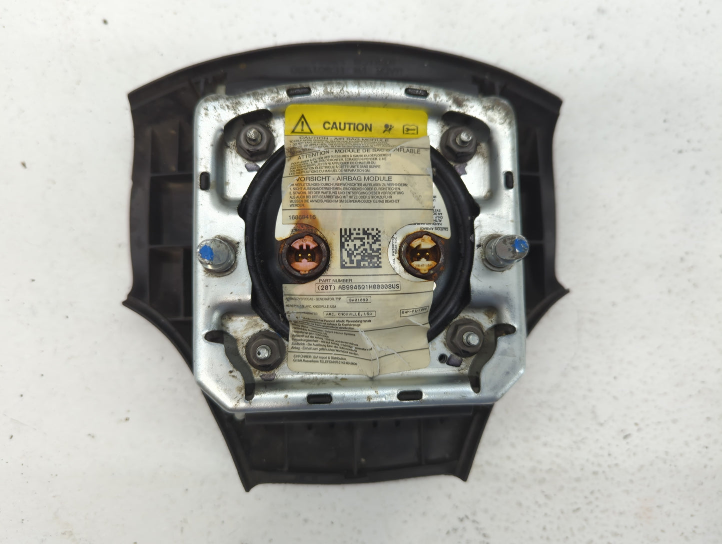 2006-2009 Chevrolet Trailblazer Air Bag Driver Left Steering Wheel Mounted P/N:20TAB9946Q1H00008WS AB60471MLHB Fits OEM Used