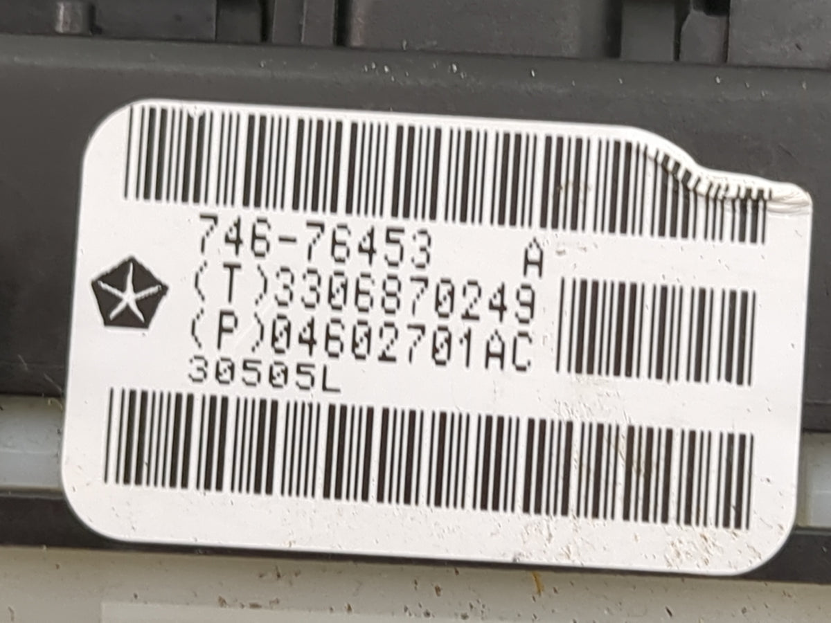 2007 Chrysler Pt Cruiser Master Power Window Switch Replacement Driver Side Left P/N:746-76453 04602701AC Fits OEM Used Auto