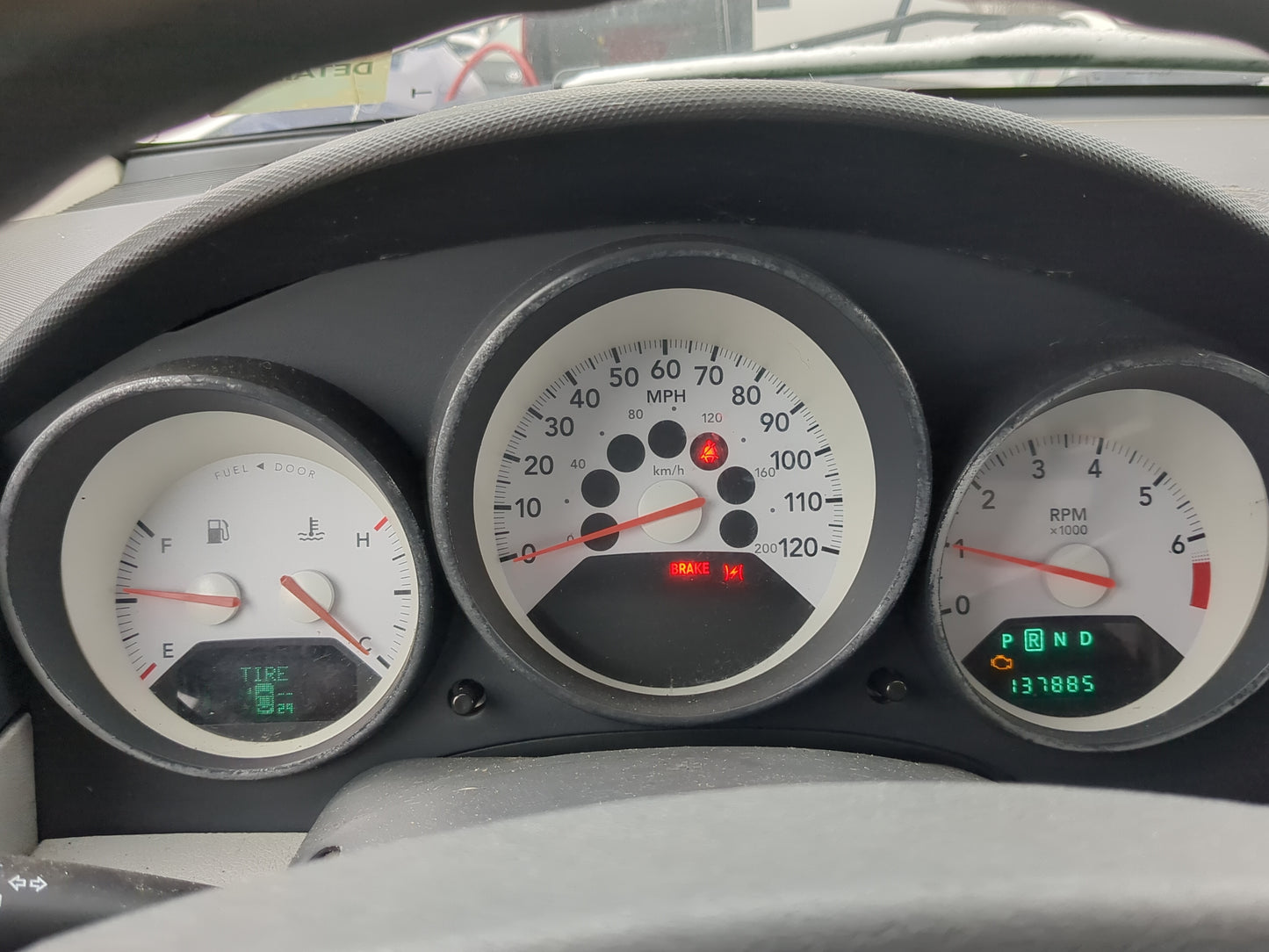 2007-2008 Dodge Caliber Instrument Cluster Speedometer Gauges Fits Fits 2007 2008 OEM Used Auto Parts - Oemusedautoparts1.co