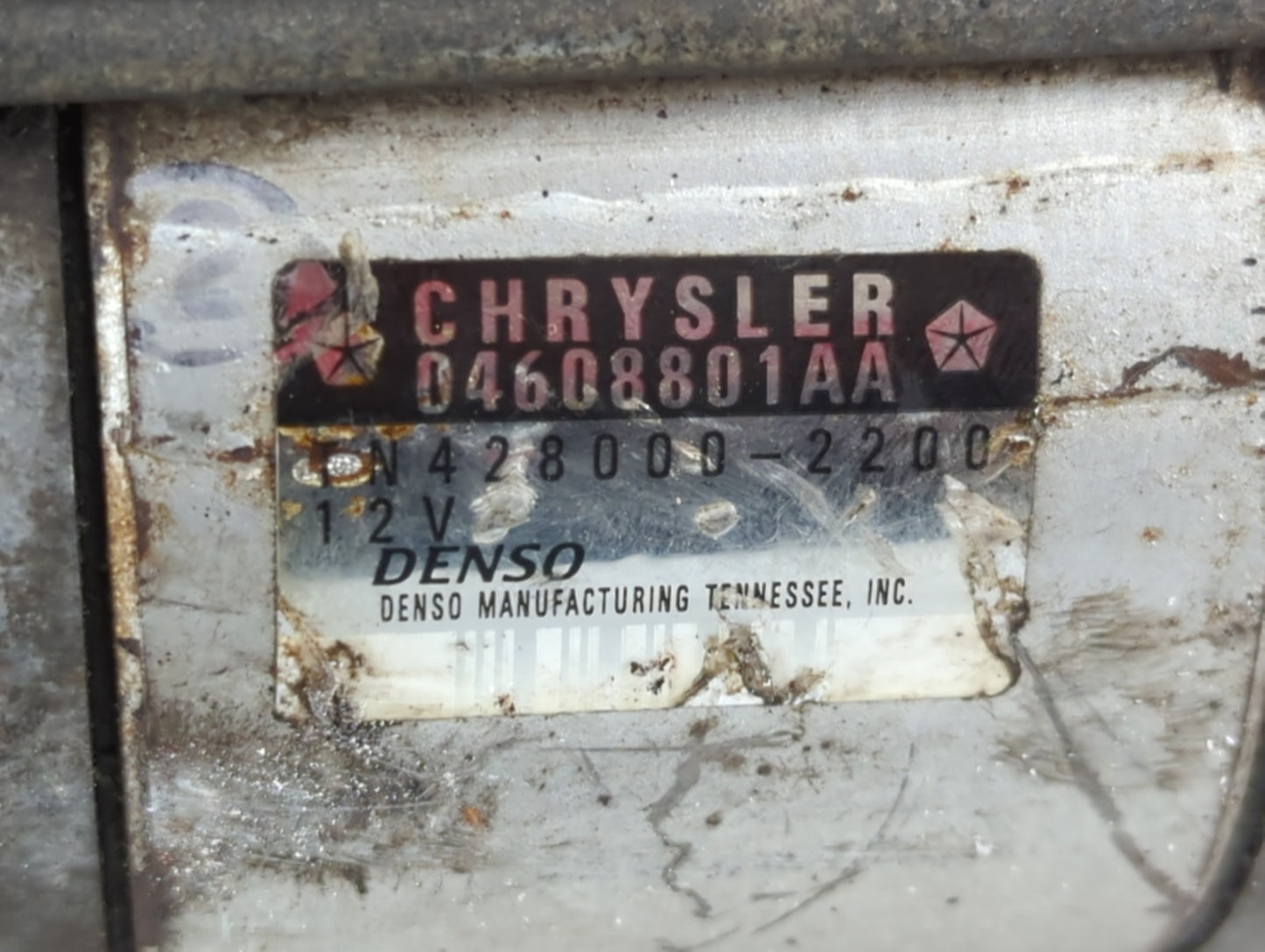 2006-2021 Dodge Charger Car Starter Motor Solenoid OEM P/N:TN428000-2200 04608801AA Fits OEM Used Auto Parts - Oemusedautopa