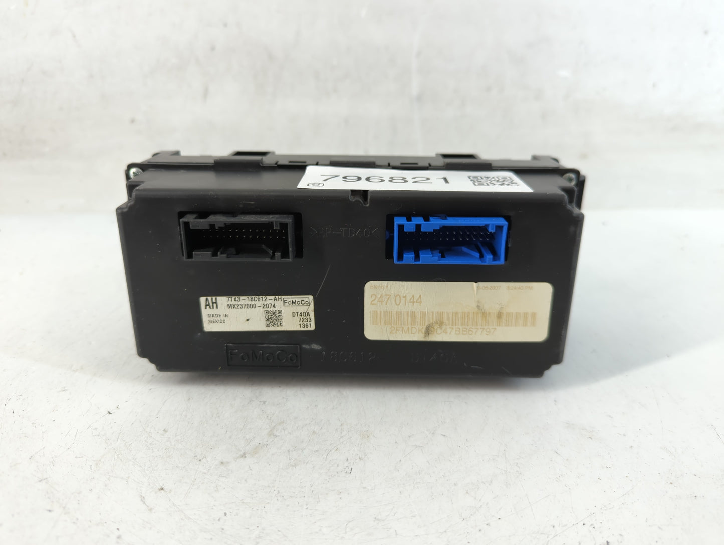 2007-2010 Ford Edge Climate Control Module Temperature AC/Heater Replacement Fits Fits 2007 2008 2009 2010 OEM Used Auto Par