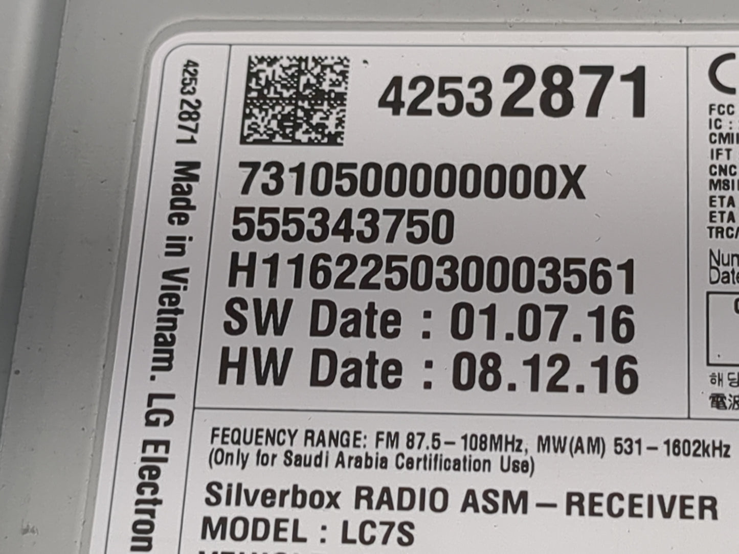 2007 Ford Expedition Radio AM FM Cd Player Receiver Replacement P/N:42532871 7310500000000X, 555343750, H116225030003561 Fit