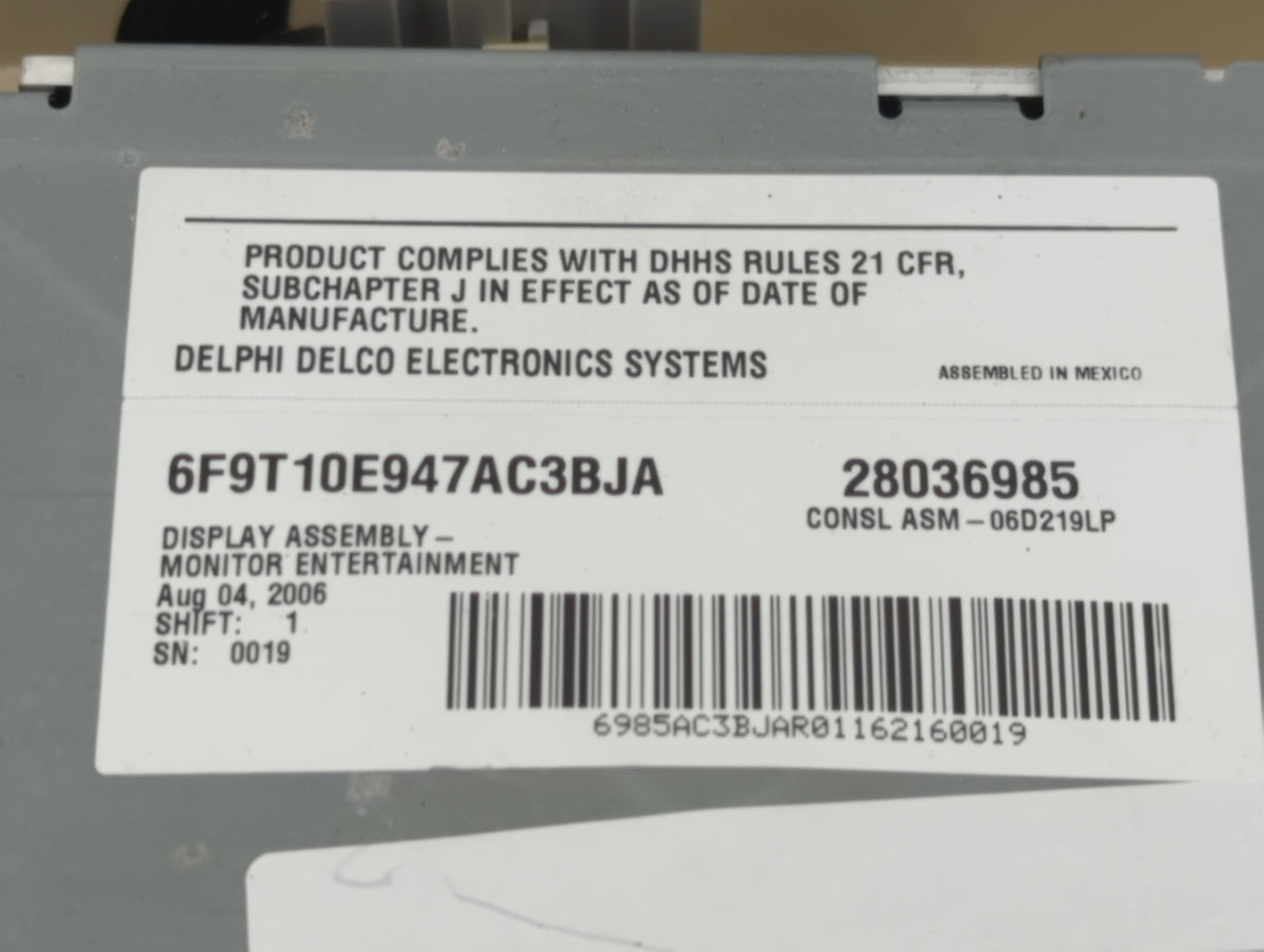 2007 Ford Freestyle Information Radio Display Screen - Oemusedautoparts1.com