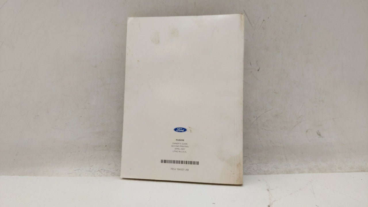 2007 Ford Fusion Owners Manual Book Guide OEM Used Auto Parts - Oemusedautoparts1.com