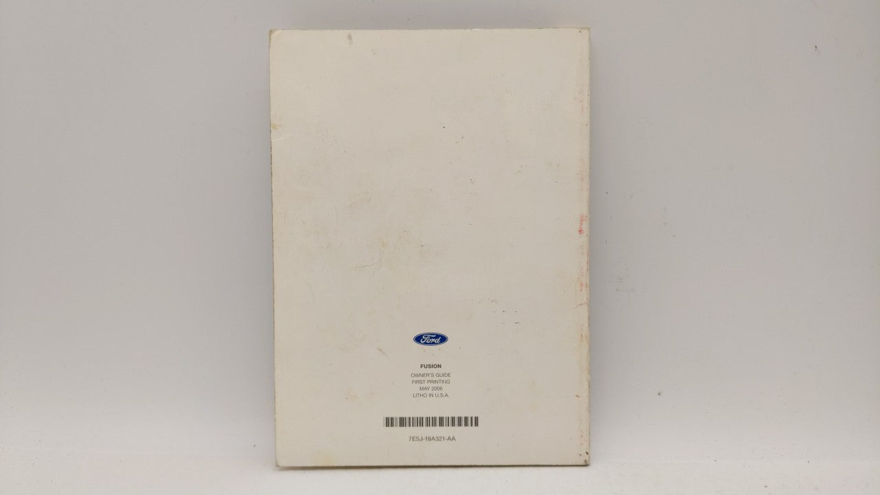 2007 Ford Fusion Owners Manual Book Guide OEM Used Auto Parts - Oemusedautoparts1.com