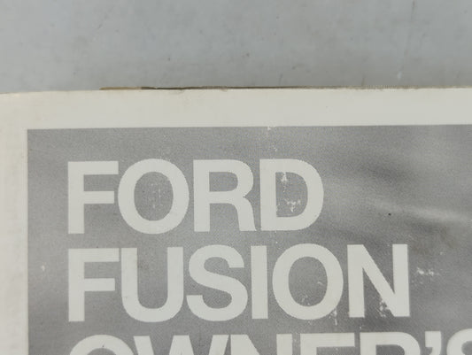 2007 Ford Fusion Owners Manual Book Guide P/N:7E5J-19A321-AB OEM Used Auto Parts