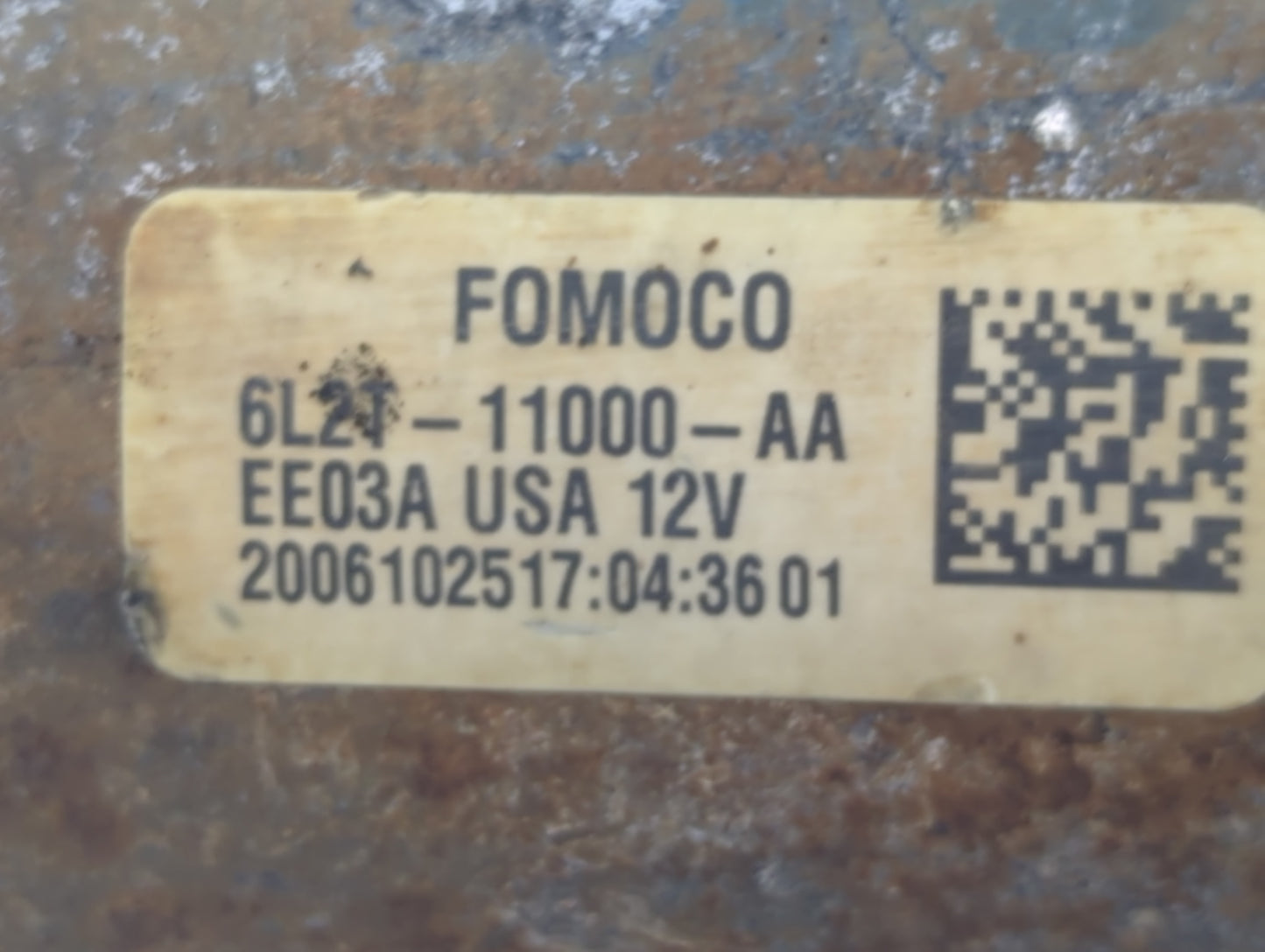 2005-2010 Ford Mustang Car Starter Motor Solenoid OEM P/N:6L2T-11000-AA Fits Fits 2005 2006 2007 2008 2009 2010 OEM Used Aut