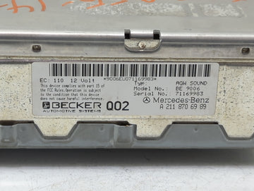 2007 Mercedes-benz E-class Radio Speaker Amplifier