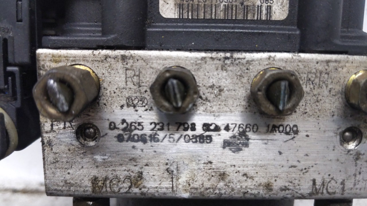 2007-2009 Nissan Altima ABS Pump Control Module Replacement P/N:0 265 231 798 47600 JA000 Fits Fits 2007 2008 2009 OEM Used