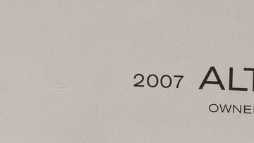 2007 Nissan Altima Owners Manual Book Guide OEM Used Auto Parts