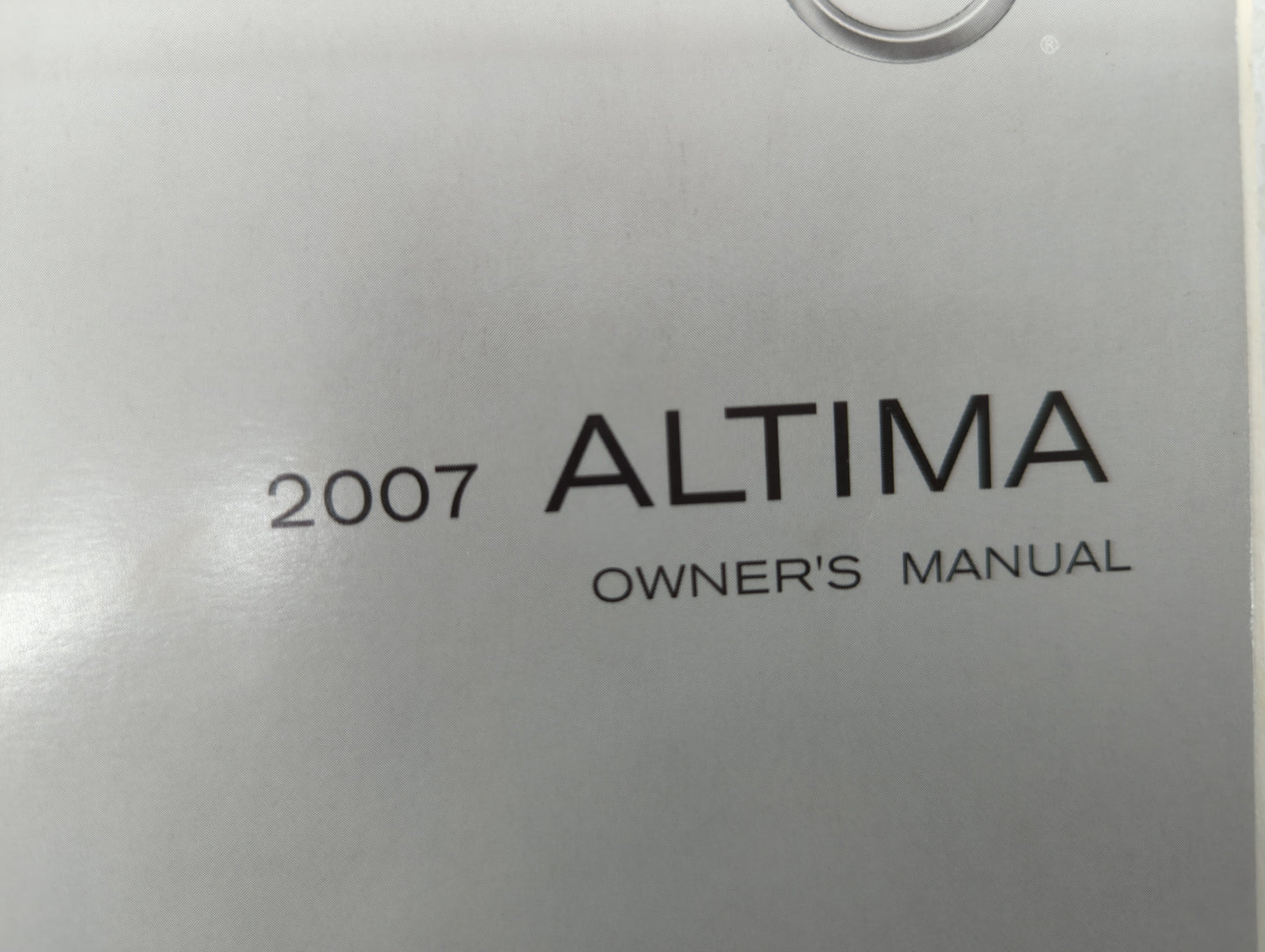 2007 Nissan Altima Owners Manual Book Guide OEM Used Auto Parts - Oemusedautoparts1.com