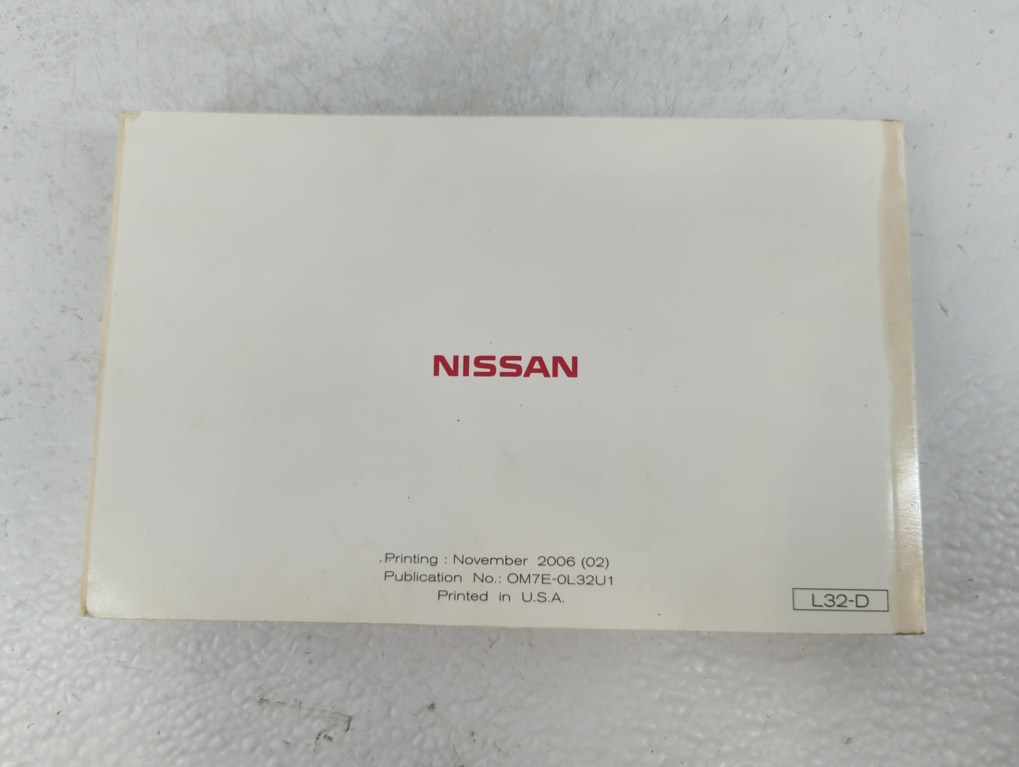 2007 Nissan Altima Owners Manual Book Guide OEM Used Auto Parts - Oemusedautoparts1.com