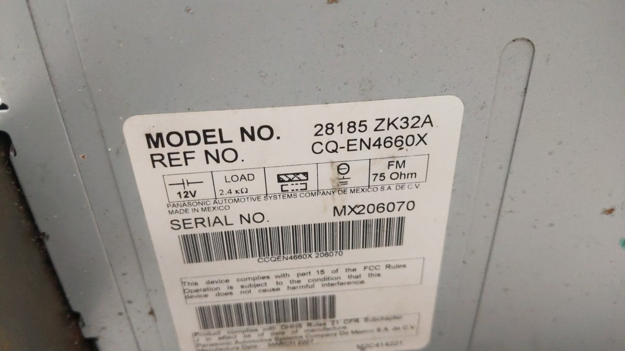 2007-2008 Nissan Maxima Am Fm Cd Player Radio Receiver - Oemusedautoparts1.com