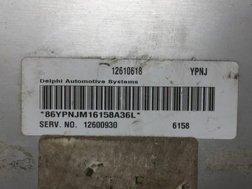 2006-2008 Pontiac Grand Prix PCM Engine Control Computer ECU ECM PCU OEM P/N:12600930 3.8L Fits Fits 2006 2007 2008 2009 OEM Used Auto Parts