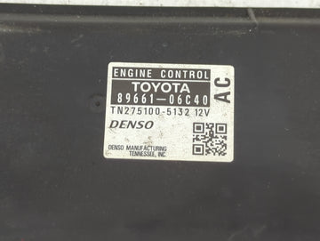 2007 Toyota Camry PCM Engine Control Computer ECU ECM PCU OEM P/N:89661-06C40 TN275100-5132 Fits OEM Used Auto Parts