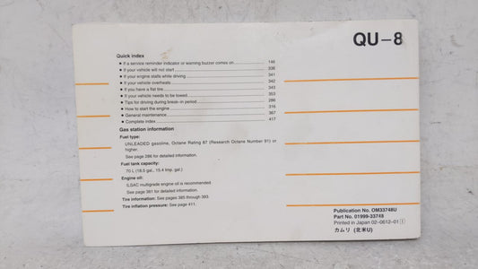 2007 Toyota Camry Owners Manual Book Guide OEM Used Auto Parts