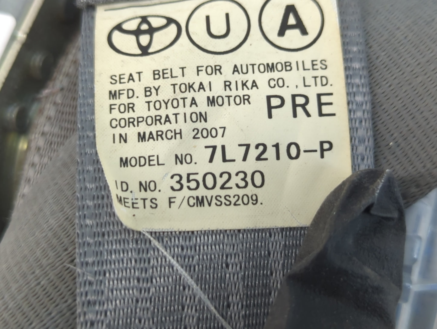 2006-2009 Toyota Prius Passenger Front Seatbelt Buckle 833888 - Oemusedautoparts1.com