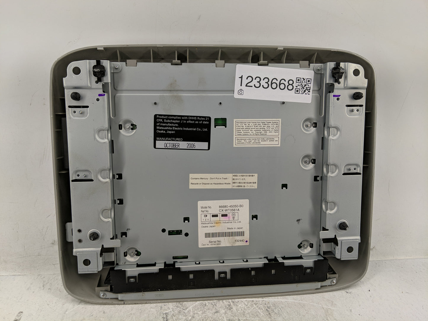2006-2010 Toyota Sienna Information Display Screen - Oemusedautoparts1.com