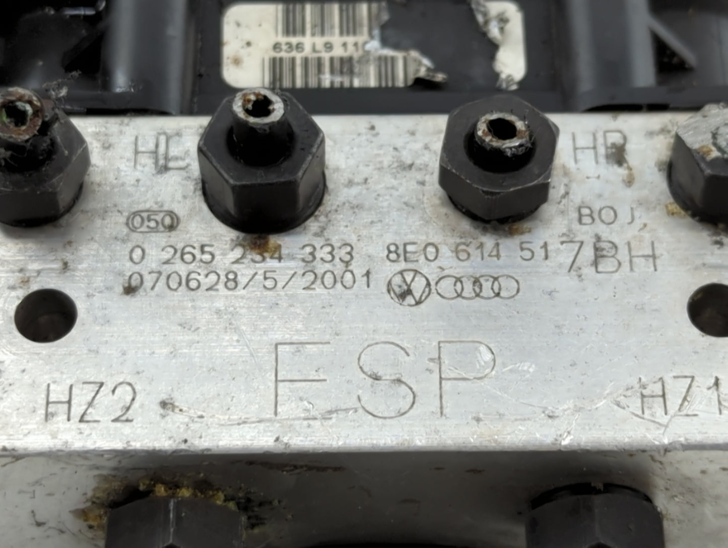 2007-2009 Audi A4 ABS Pump Control Module Replacement P/N:8R0 614 517D 8E0 614 517BF, 8E0 910 517 H Fits Fits 2007 2008 2009