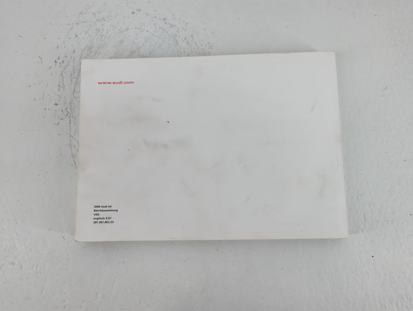 2008 Audi A4 Owners Manual Book Guide P/N:2815618EC23 OEM Used Auto Parts - Oemusedautoparts1.com