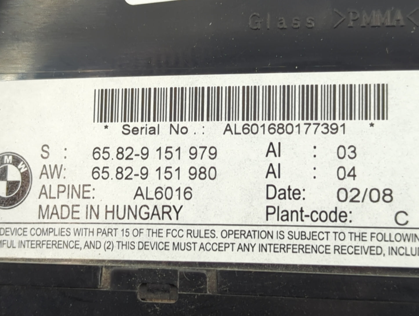 2007-2008 Bmw 335i Information Display Screen - Oemusedautoparts1.com