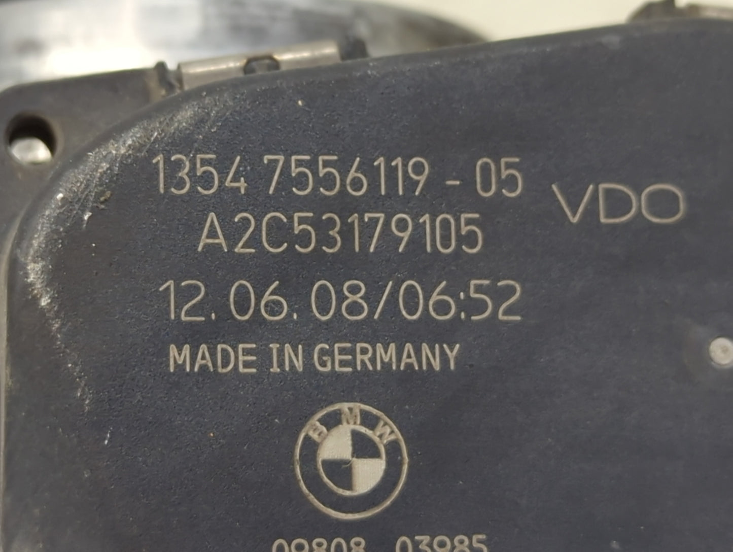 2007-2013 Bmw 335i Throttle Body P/N:A2C53179105 Fits Fits 2007 2008 2009 2010 2011 2012 2013 2014 2015 2016 OEM Used Auto P