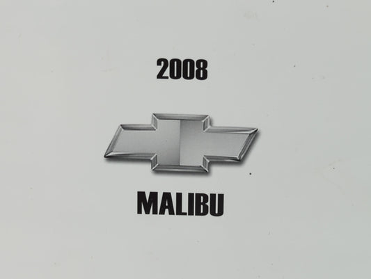2008 Chevrolet Malibu Owners Manual Book Guide P/N:15864195 B OEM Used Auto Parts