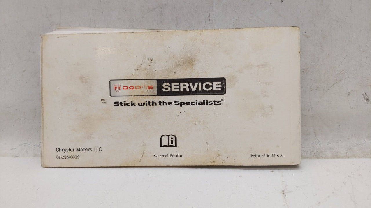 2008 Dodge Caliber Owners Manual Book Guide OEM Used Auto Parts - Oemusedautoparts1.com