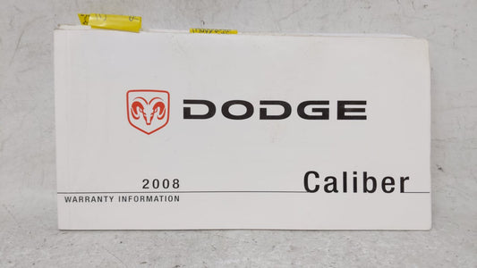 2008 Dodge Caliber Owners Manual Book Guide OEM Used Auto Parts