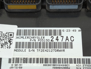 2008 Dodge Caravan PCM Engine Control Computer ECU ECM PCU OEM P/N:P05150247AC TF2EH2127DRWVR, P68024800AH Fits Fits 2009 OEM Used Auto Parts