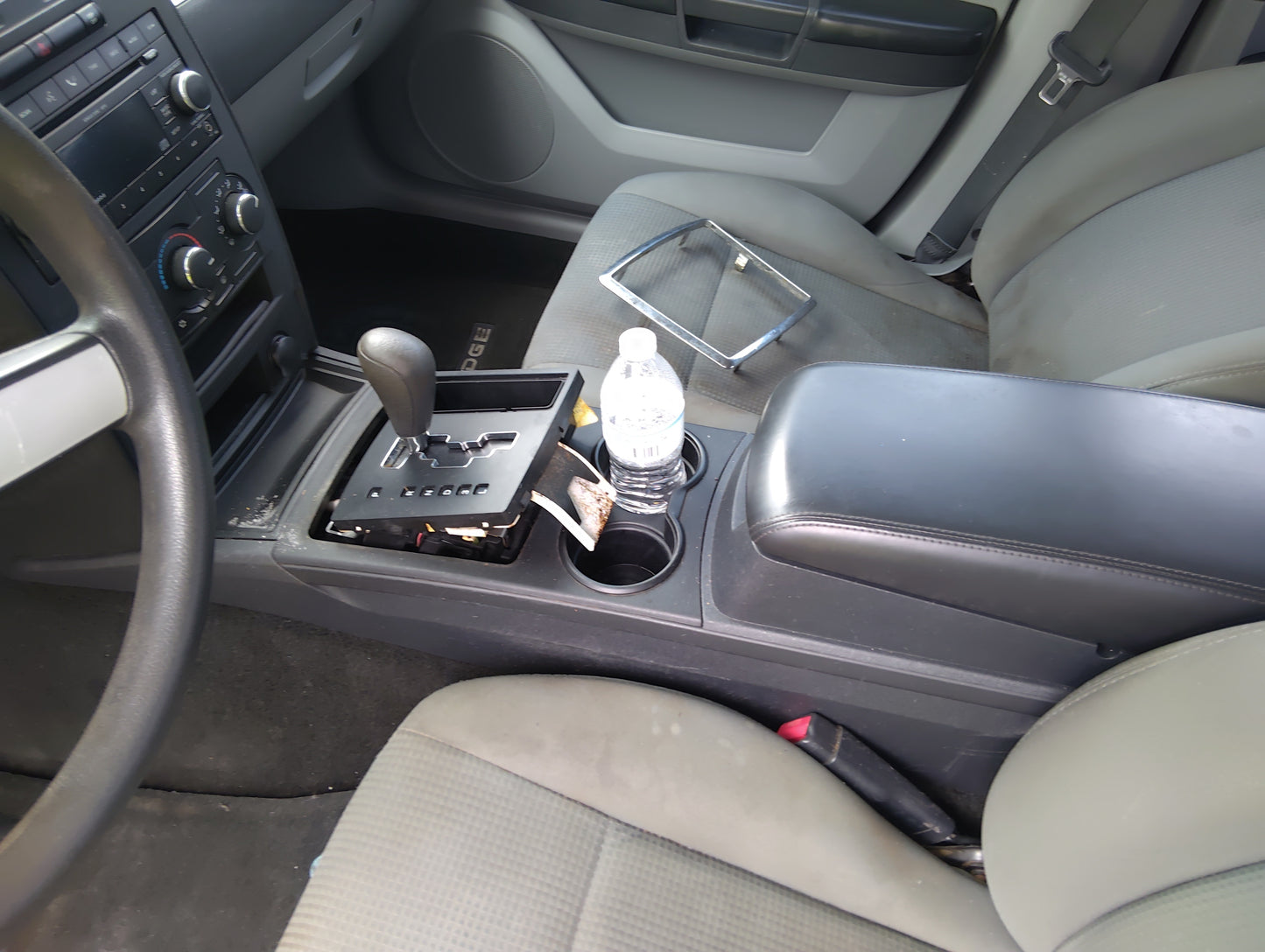 2008-2010 Dodge Charger Center Floor Console Fits Fits 2008 2009 2010 OEM Used Auto Parts - Oemusedautoparts1.com