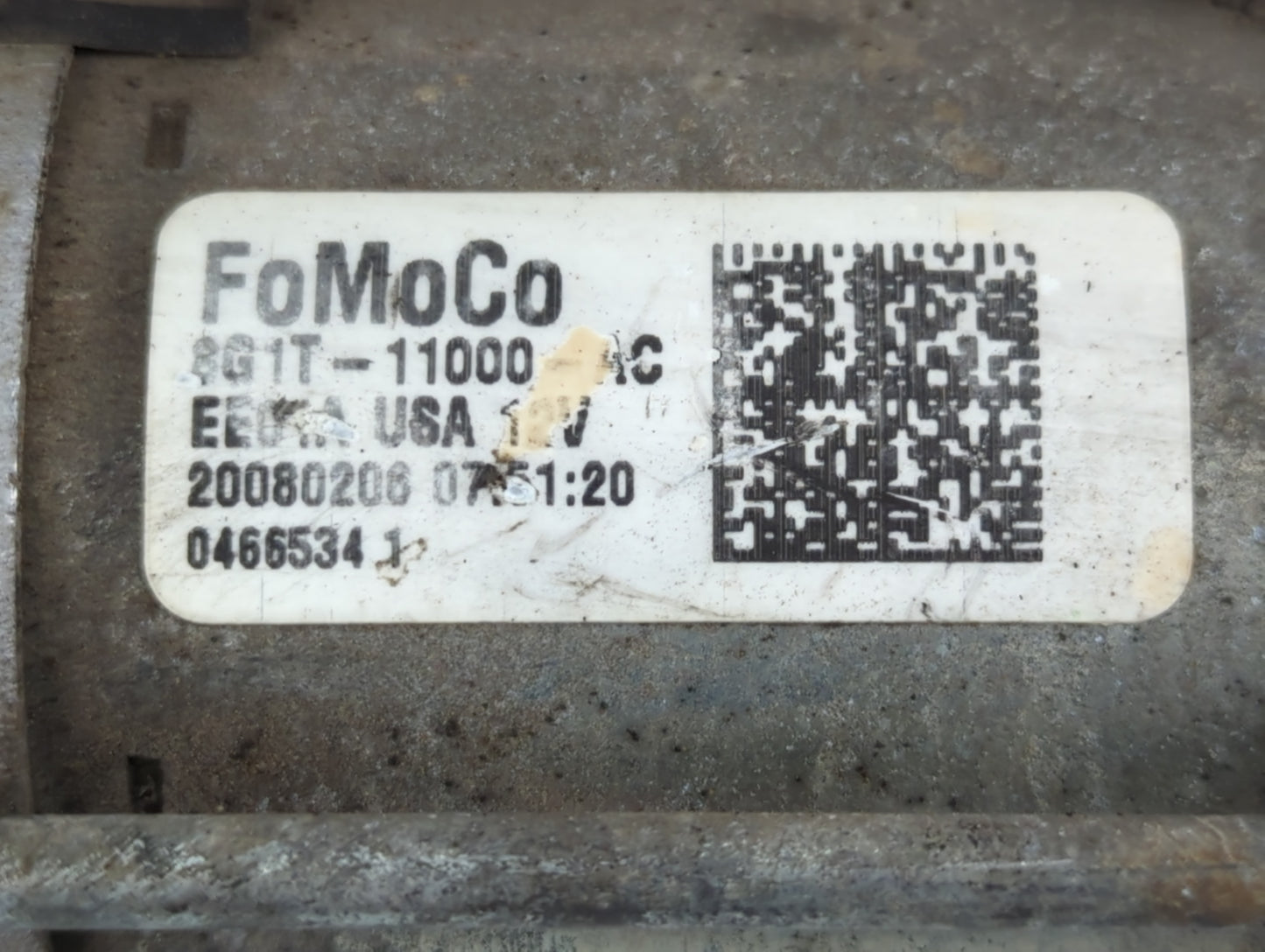 2007-2018 Ford Edge Car Starter Motor Solenoid OEM P/N:8G1T-11000-AC Fits OEM Used Auto Parts - Oemusedautoparts1.com