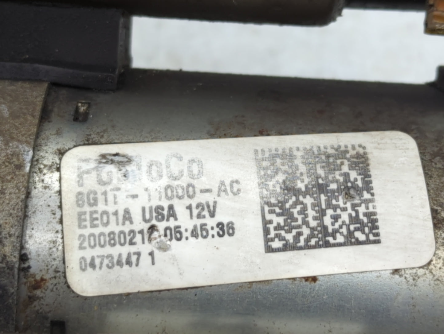 2007-2018 Ford Edge Car Starter Motor Solenoid OEM P/N:8G1T-11000-AC Fits OEM Used Auto Parts - Oemusedautoparts1.com