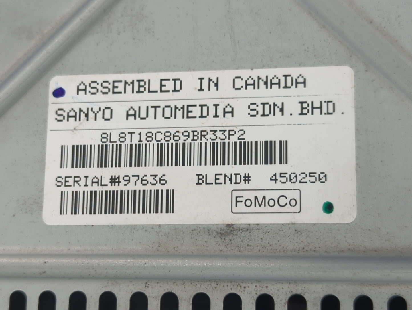 2008 Ford Escape Radio AM FM Cd Player Receiver Replacement P/N:8L8T18C869BR33P2 Fits OEM Used Auto Parts - Oemusedautoparts