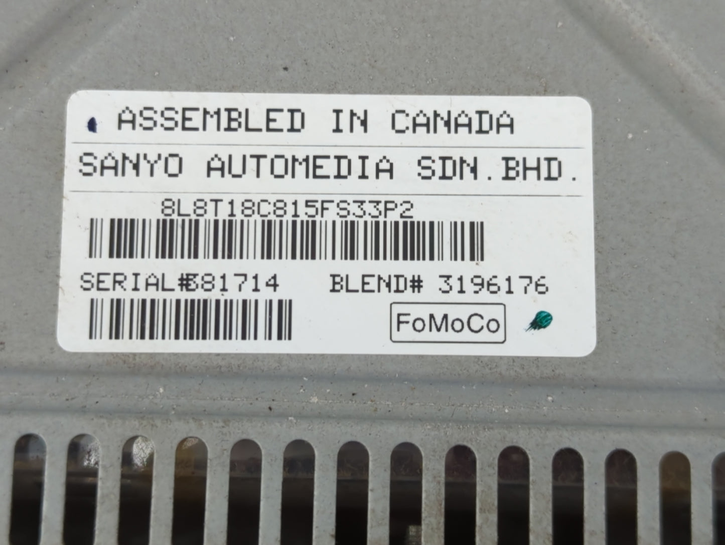 2008 Ford Escape Radio AM FM Cd Player Receiver Replacement P/N:8L8T8C815FS Fits OEM Used Auto Parts - Oemusedautoparts1.com