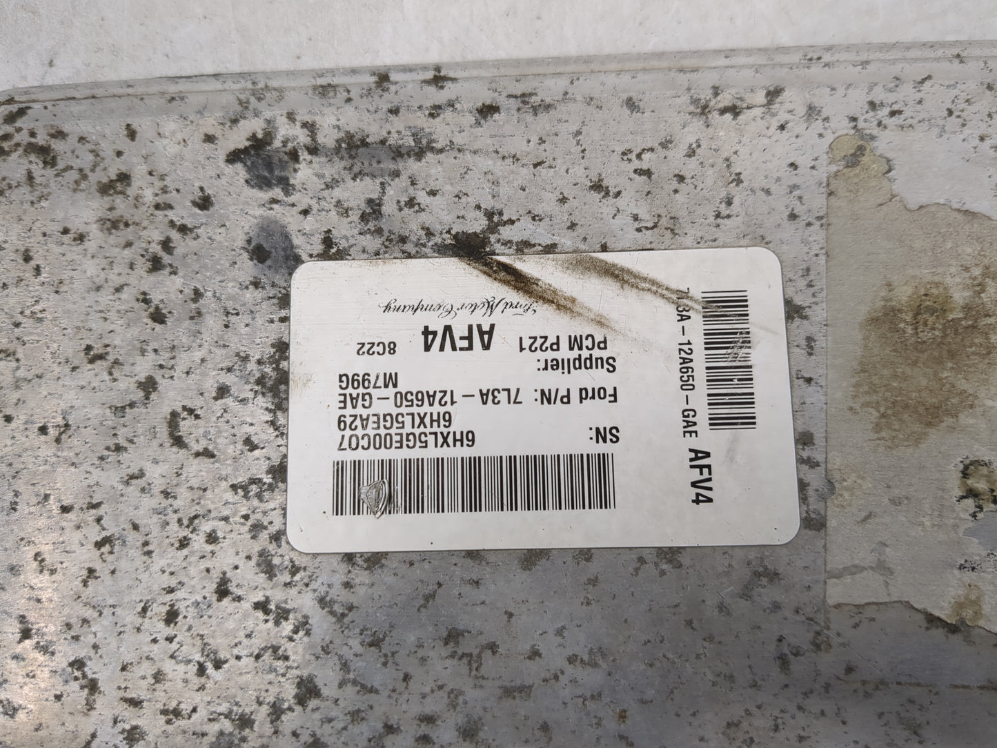 2008 Ford F150 PCM Engine Control Computer ECU ECM PCU OEM P/N:7L3A-12A650-GAE 6HXL5GEA29, PCM P221 Fits OEM Used Auto Parts