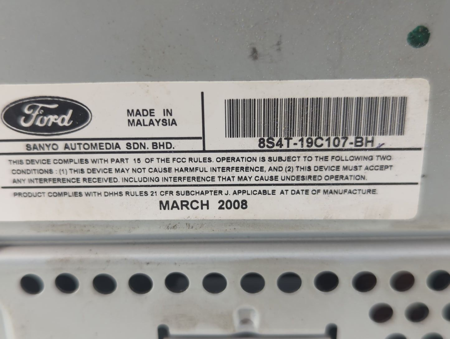 2008 Ford Focus Radio AM FM Cd Player Receiver Replacement P/N:8S4T-19C107-BH Fits OEM Used Auto Parts - Oemusedautoparts1.c