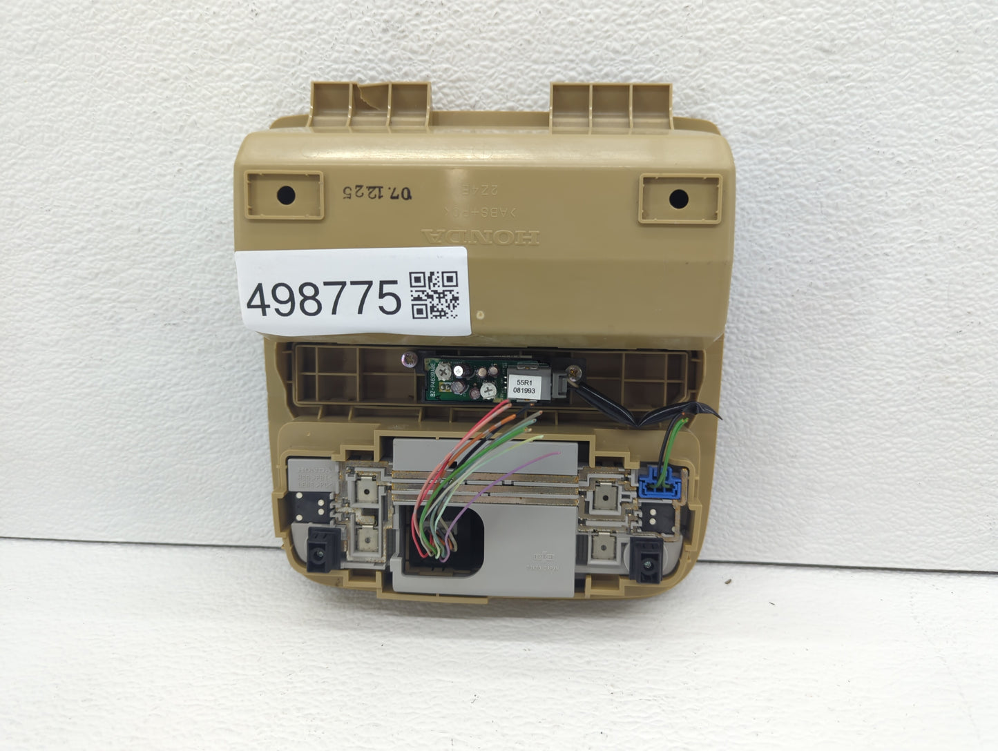 2008-2012 Honda Accord Overhead Roof Console Beige - Oemusedautoparts1.com