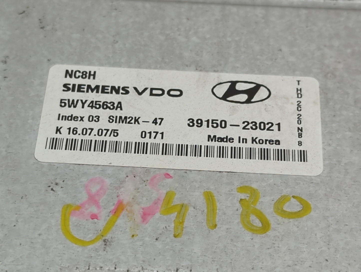2007-2010 Hyundai Elantra PCM Engine Control Computer ECU ECM PCU OEM P/N:5WY4563A 39150-23021 Fits Fits 2007 2008 2009 2010